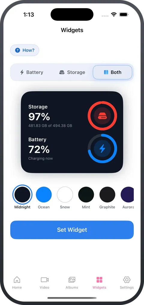 CleanSpace — Widgets
